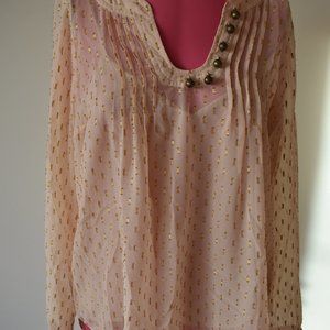 Size S sheer golden blouse